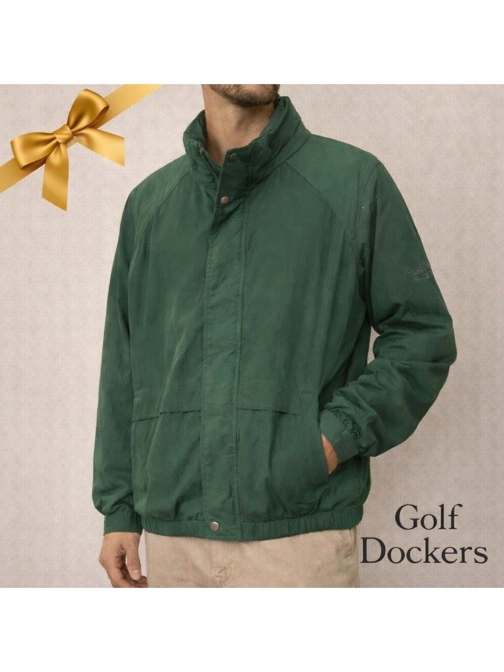 Dockers Golf Outerwear Forest Green Jacket L